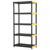 HDX 5-Tier Plastic Garage Storage Shelving Unit in Black (36 in. W x 74 in. H x 18 in. D)