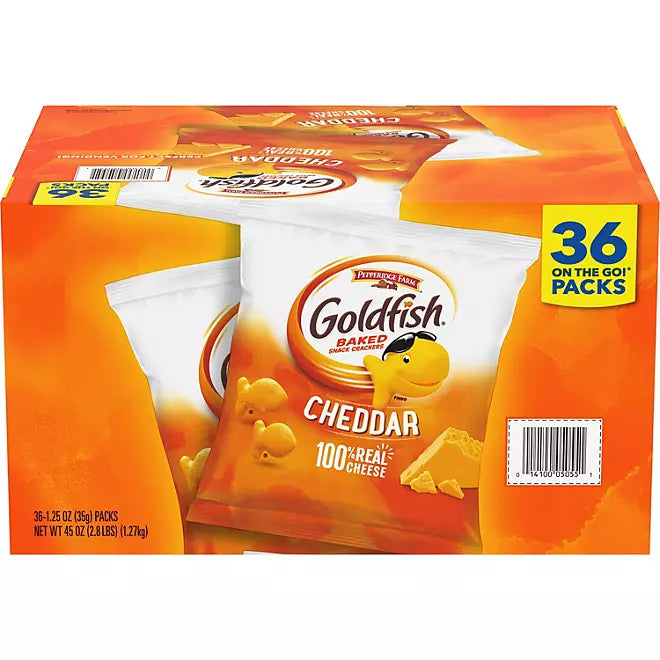 Pepperidge Farm Goldfish Cheddar Crackers, 1.25 oz., 36 pk.