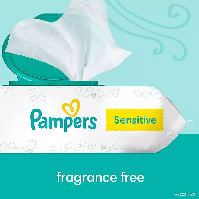 Pampers Sensitive, Perfume Free Baby Wipes, 16 Packs (896 ct.)