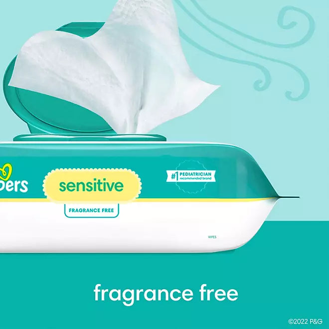 Pampers Sensitive, Perfume Free Baby Wipes, 16 Packs (896 ct.)