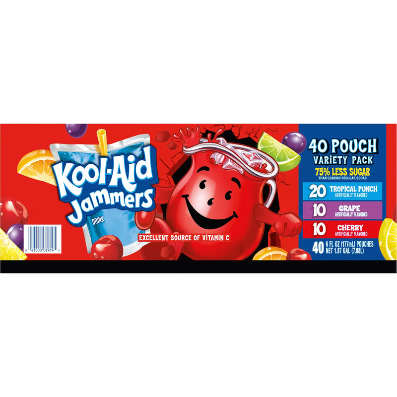 Kool Aid Jammers Kids Juice Variety Pack (6 fl. oz., 40 pk.)