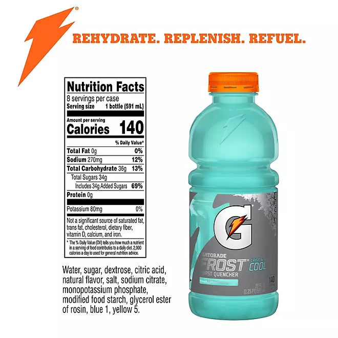 Gatorade Frost Thirst Quencher Variety Pack 20 fl oz 24 pk