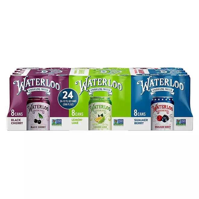 Waterloo Sparkling Water Variety Pack 12 fl. oz., 24 pk.