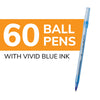 BIC Round Stic Xtra Life Ballpoint Pen with 1.0 mm Medium Point and Consistent Ink Flow, 60-Count in Blue Ink