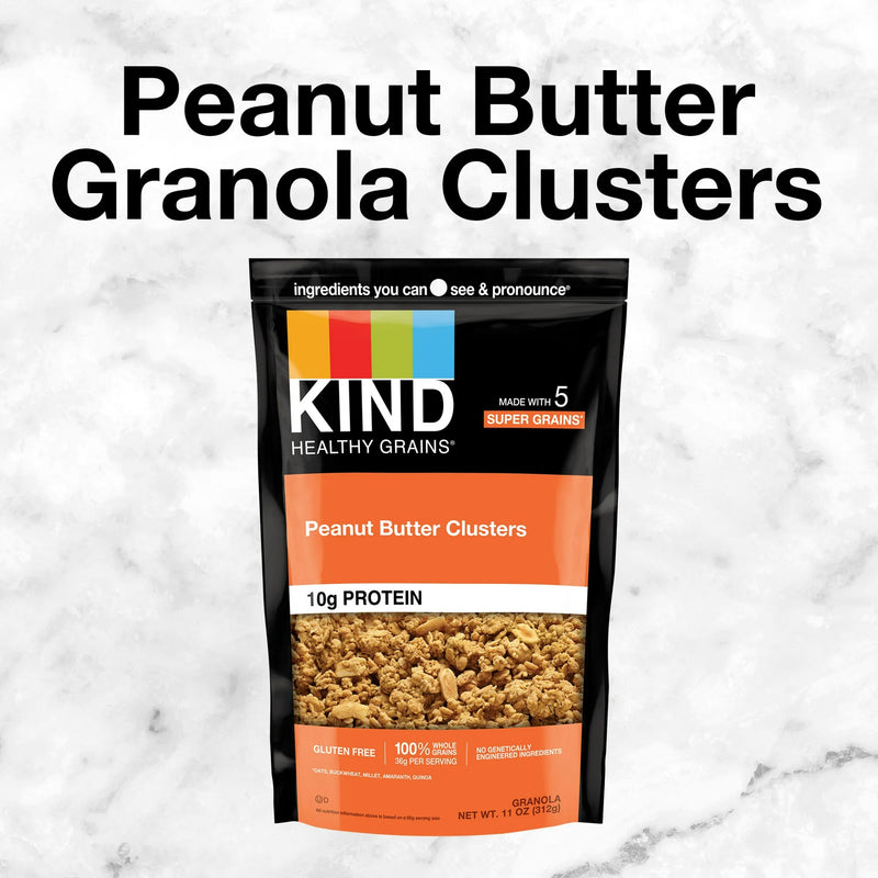 KIND Healthy Grains Gluten Free Peanut Butter Granola Clusters, 11 oz