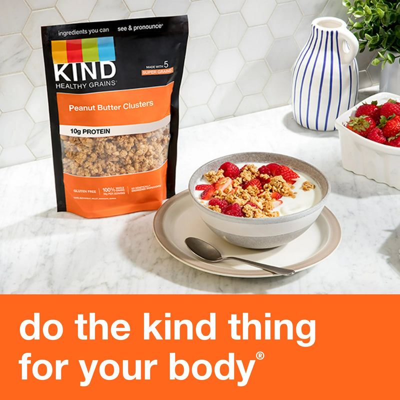 KIND Healthy Grains Gluten Free Peanut Butter Granola Clusters, 11 oz