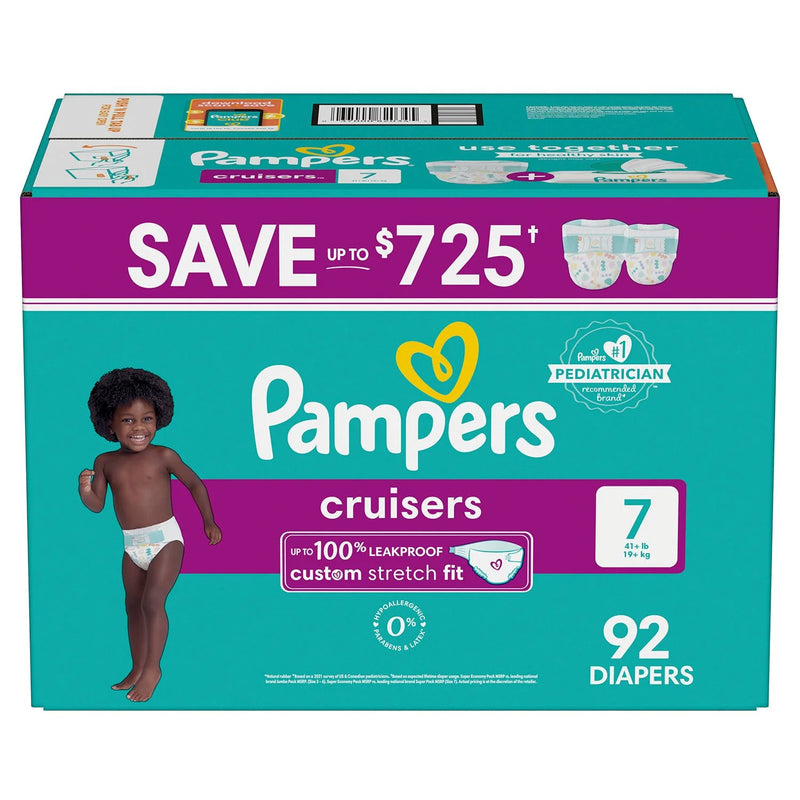 Pampers Cruisers Diapers Size 7 92ct 41 lb