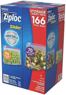 Ziploc Slider Storage Bags 166 Count Variety Pack: Quart (96 ct.), Gallon (70 ct.)