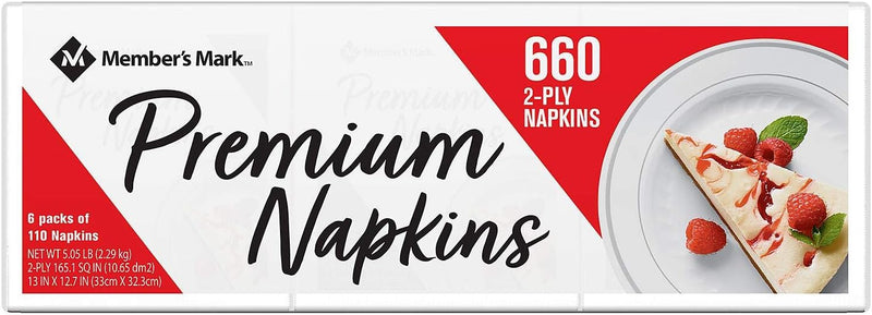 Member's Mark 2-Ply Everyday Premium White Napkins (660 ct.)