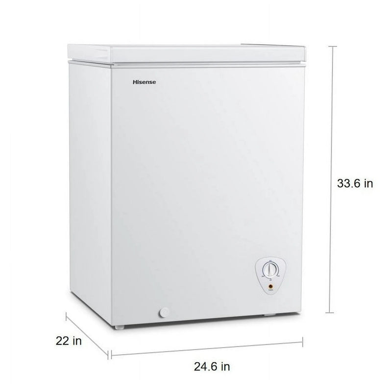 Hisense 5 Cu ft Garage Ready Chest Freezer, White