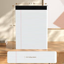 AILZFEI 300 Sheets White Legal Pads 8.5 x 11 Wide Ruled 6 Pack Notebook Paper Note Pad 50 Sheets per Notepad Perforated Writing Pad Study Back 8x11 Pads of Paper