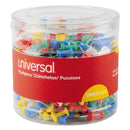 Universal Colored Push Pins, Plastic, Assorted, 3/8", 400/Pack