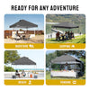 CROWN SHADES 10x10 Pop Up Canopy - Beach Tent with One Push Setup - Easy Outdoor Sun Shade for Events, Parties, Camping - Gazebo with STO-N-Go Cover Bag, Silver Coated Top, Grid White