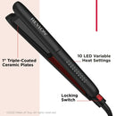 Revlon Smoothstay 1" Coconut Oil-Infused Ceramic Flat Iron, Black