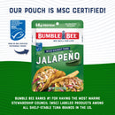 (4 pack) Bumble Bee Jalapeno Seasoned Light Tuna, Wild Caught, Gluten Free, 14g Protein per