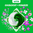 Gain Flings 3-in-1 Oxi Boost and Febreze Laundry Detergent Pacs, Moonlight Breeze Scent, 60 Count