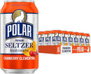 Polar Seltzer Water Cranberry Clementine, 12 fl oz cans, 18 pack