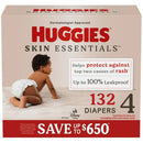 Huggies Skin Essentials Baby Diapers Size 4 22-37 lbs 132
