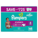 Pampers Cruisers Diapers Size 4 168 ct 22-37lb