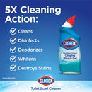 Clorox Toilet Bowl Cleaner, Clinging Bleach Gel, Ocean Mist - 24 Ounces, Pack of 2