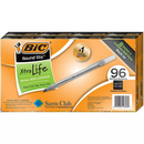 BIC Round Stic Xtra Life, Medium Point, Black, 96ct.
