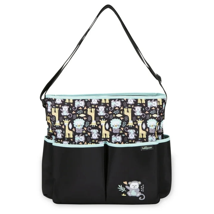 Baby Boom Monkey Print top Zip Tote Diaper Bag