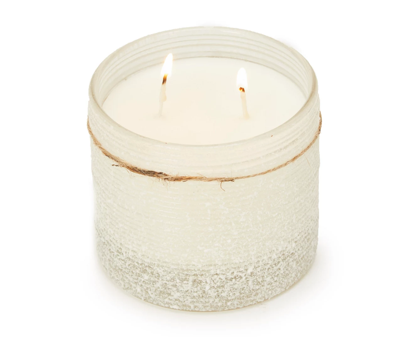 Coconut & Wood White Frosted Starfish-Accent Jar Candle, 12 oz.