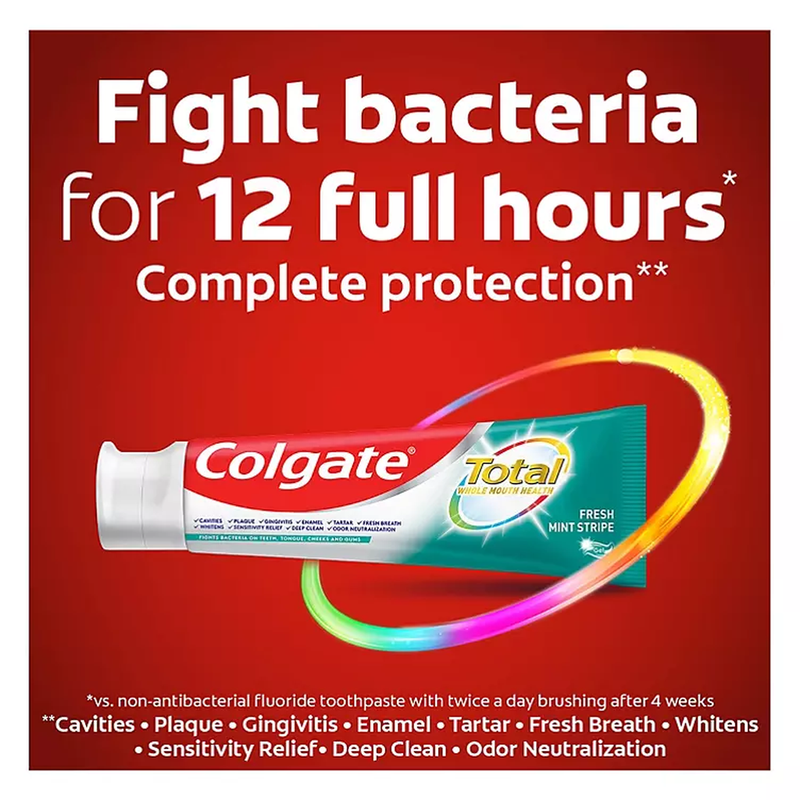 Colgate Total Gel Toothpaste, Fresh Mint Stripe (6.0 oz., 5 pk.)