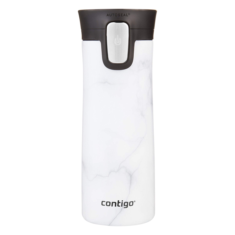 Contigo Stainless Steel Coffee Couture Autoseal Vacuum-Insulated Travel Mug, 14 Oz, Whte Marble