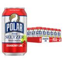 Polar Zero Calorie Cranberry Lime Sparkling Seltzer Water, 12 fl oz, 18 Pack Cans
