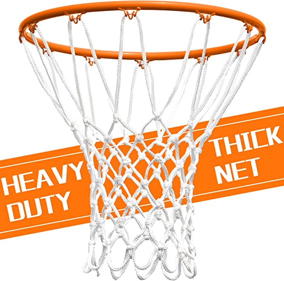 NEIJIANG Basketball Net Replacement Outdoor Heavy Duty, All Weather Anti Whip,Indoor or Outdoor 12 Loops Rim