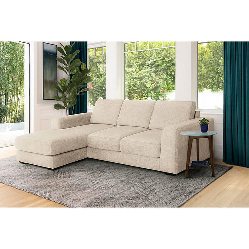 Elliot Reversible Sofa Chaise Sectional, Sand