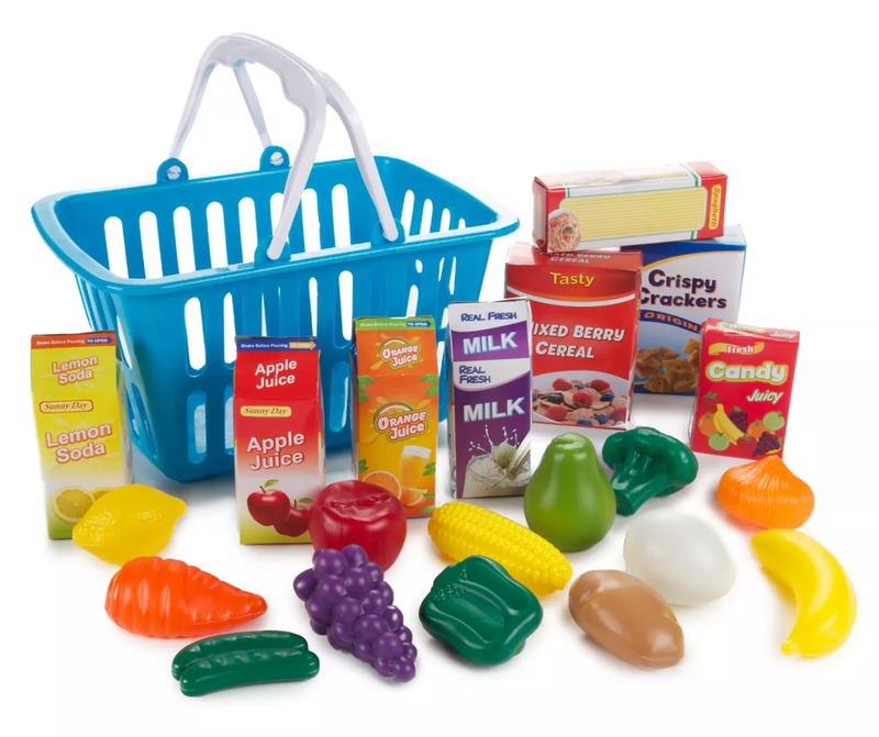 Grocery Shop & Basket 21-Piece Food Play Se