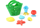 Green Toys Tide Pool Bath Set - 7 Piece Pretend Play,Floating Pouring Shells with Storage Bag. No BPA, phthalates, PVC. Dishwasher Safe, Recycled Plastic