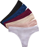 Hanes Women's ComfortFlex Fit Microfiber Thong Panties 6 Pack