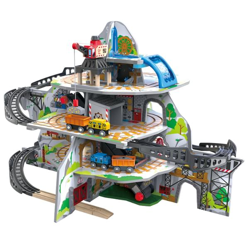 Hape Kids Wooden Railway Mighty Mountain Mine Set