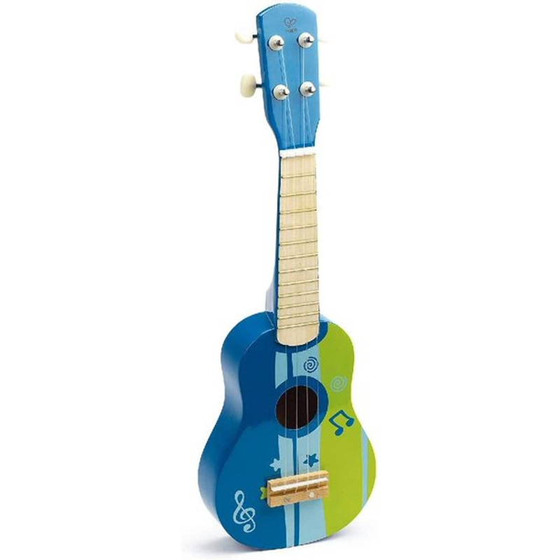 Hape Kid's Wooden Toy Ukulele in Blue