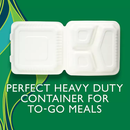 Hefty EcoSave 3-Compartment Take Out Plate Container (9" x 9", 50 ct.)
