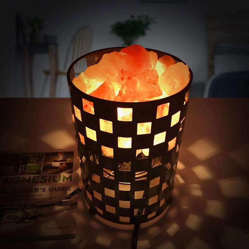 Himalayan Glow® lonic Salt Crystal Wavy Basket Lamp