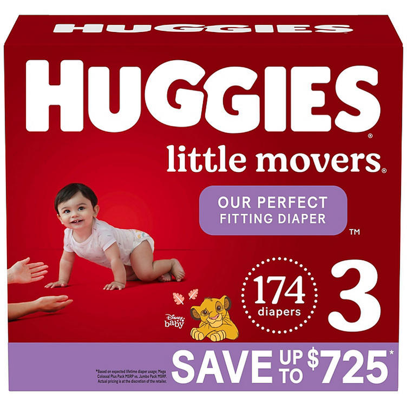 Huggies Little Movers Perfect Fitting Diapers- Size 3
