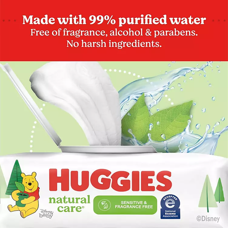 Huggies Natural Care Sensitive Baby Wipes, Fragrance Free (1088 wipes)