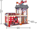 Hape Fire Station Playset Wooden Dollhouse Kid’s Toy, Stimulates Key Motor Skills And Promotes Team Play (E3023)