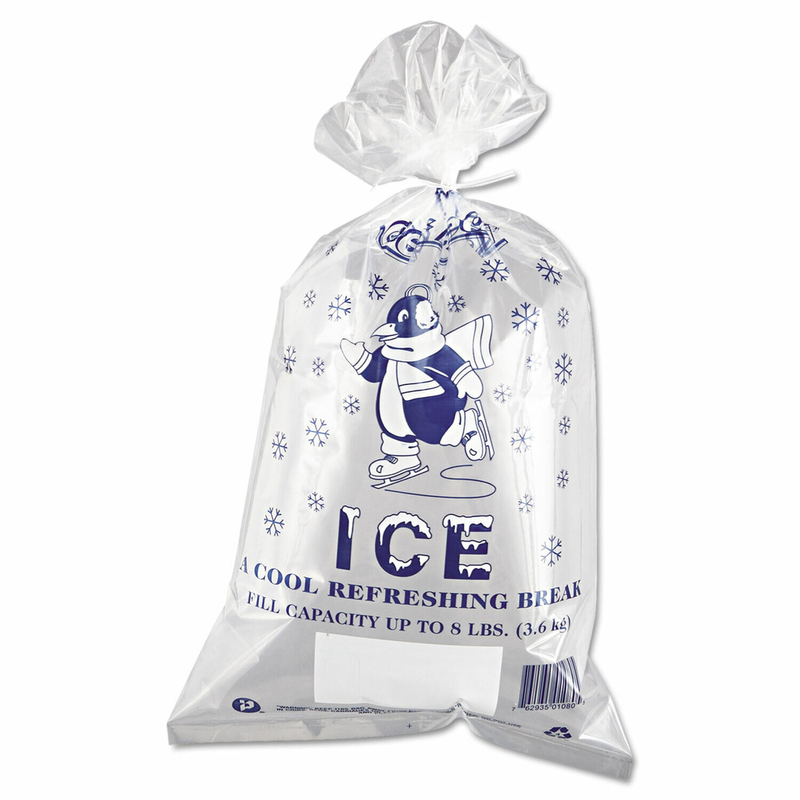 Inteplast Group Ice Bags, 1.5 mil, 11"x20, Clear (1000 ct)