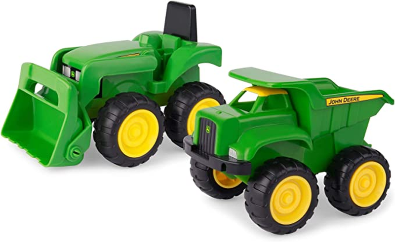 John Deere 6” Dump Truck Toy & Tractor Toy with Loader Construction Vehicle Set, Ages 18 Month and UP