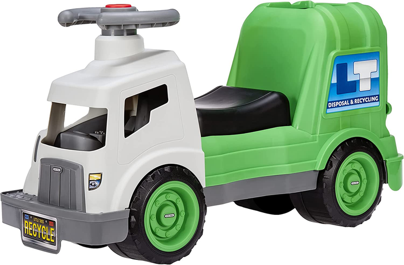 Little Tikes Dirt Diggers Garbage Truck Scoot Ride On with Real Working Horn and Trash Bin for Themed Roleplay for Children Ages 2 to 5 Years