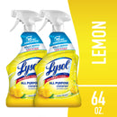 Lysol, All Purpose Cleaner, Spraying Bottles, Lemon Breeze Scent, 64Oz, Complete Clean