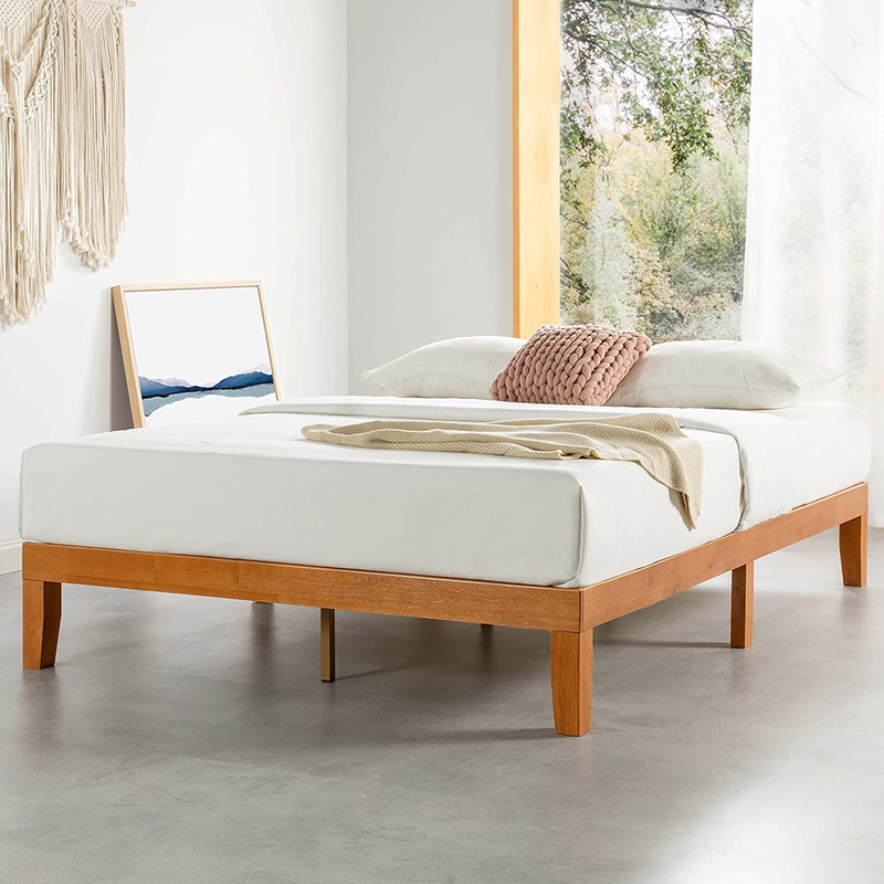 Mellow 12" Classic Solid Wood Platform Bed Frame Queen