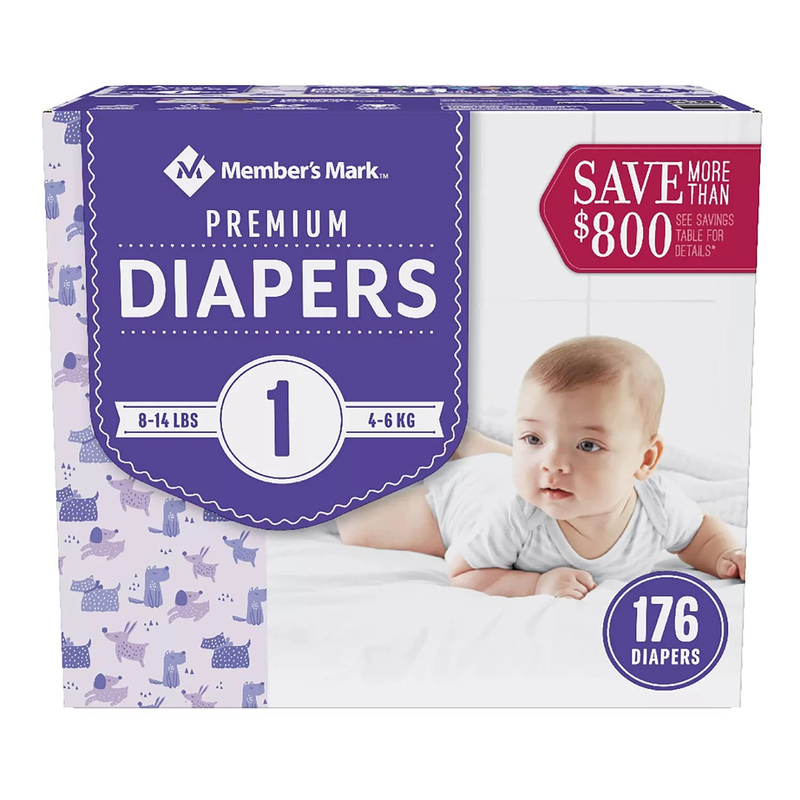 Member's Mark Premium Baby Diapers- Size 1