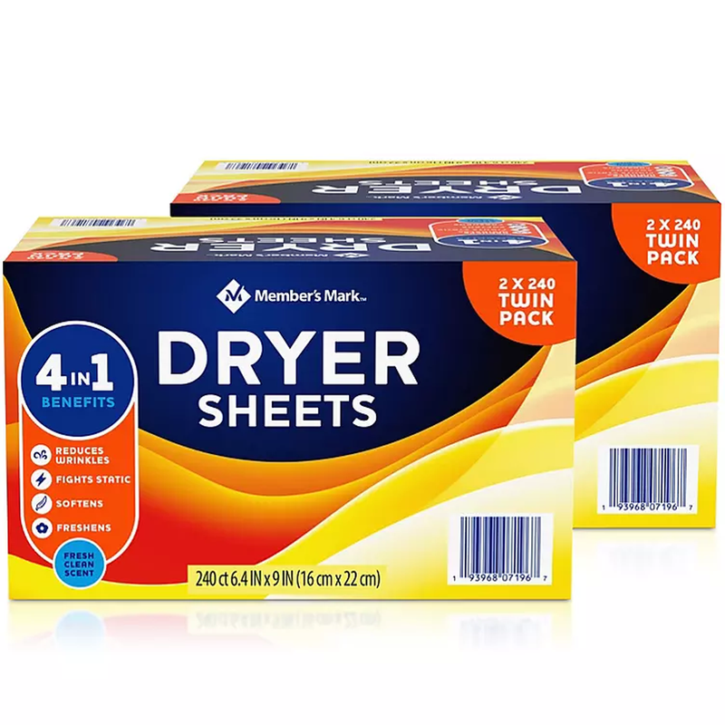 Member's Mark Fabric Softener Dryer Sheets (480 ct.)