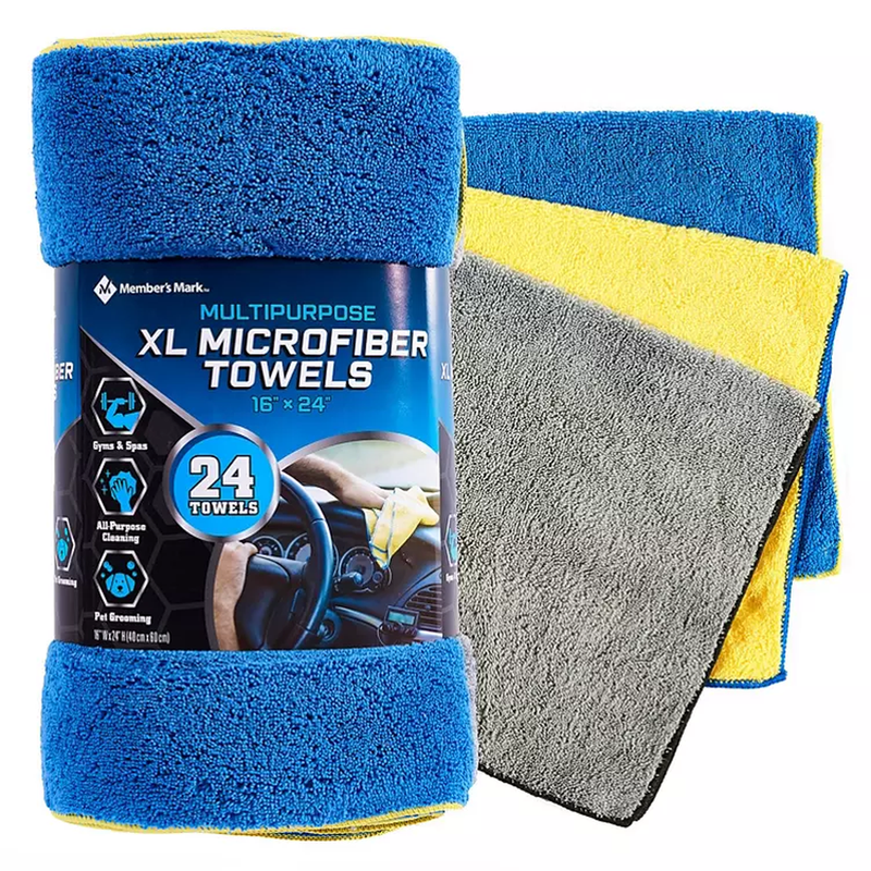 Member's Mark 24 Pack Microfiber Towels (3 Color Pack)